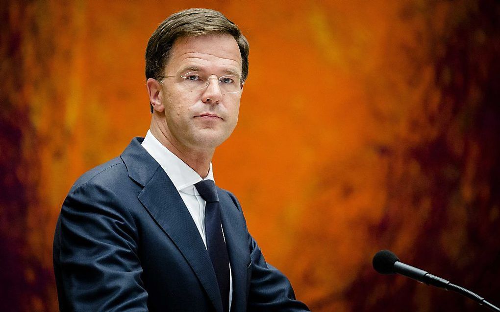 Premier Rutte in het debat over het hulppakket voor Griekenland, beeld ANP.