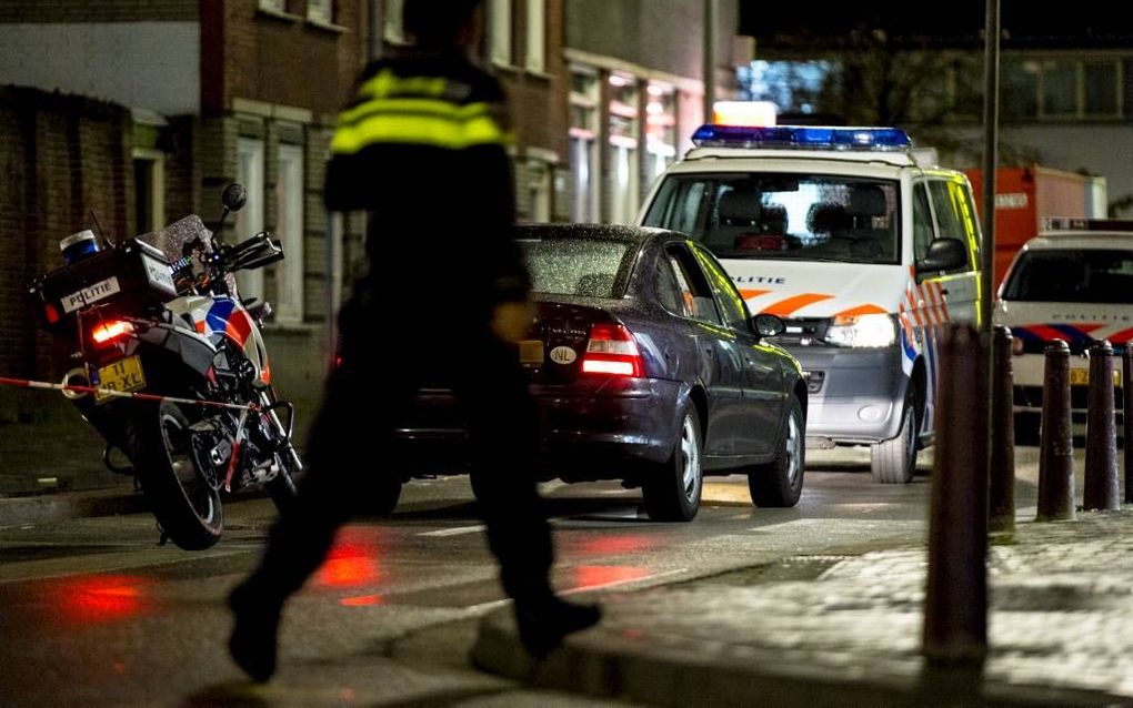 De plek in de Haagse Schilderswijk waar de politie in 2014 een verdachte neerschoot.  beeld ANP