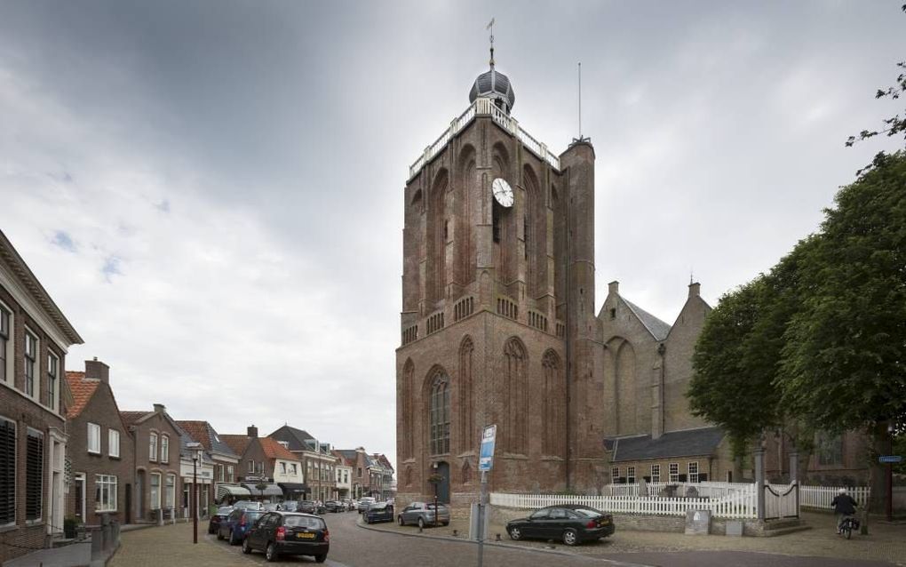 De Sint-Gertrudiskerk van de PKN is bepalend voor het stadsbeeld van Workum. beeld Sjaak Verboom