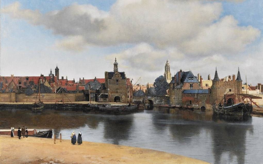 Gezicht op Delft van Johannes Vermeer. beeld Mauritshuis, Den Haag.