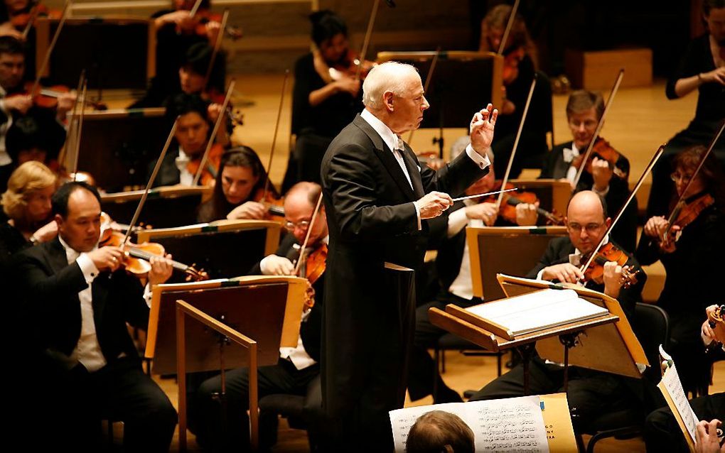 Bernard Haitink, hier bij het Chicago Symphony Orchestra. Beeld Todd Rosenberg