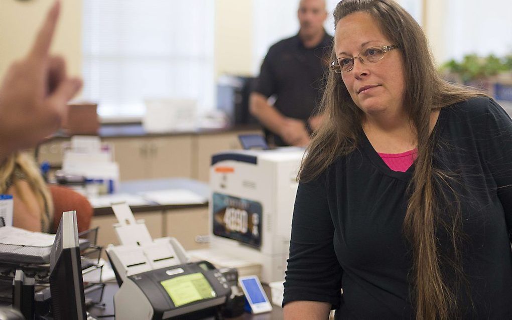 Kim Davis. beeld AFP