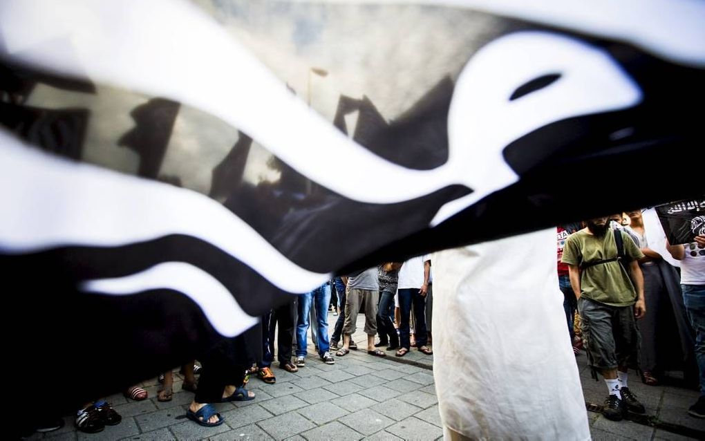 Islamitische vlag in de Schilderswijk. beeld ANP