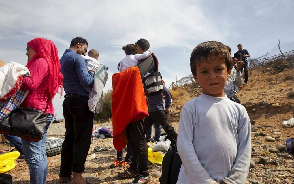 Nederlandse vluchtelingenorganisaties klagen over de wantoestanden in de opvang op het Griekse eiland Lesbos.  beeld Jaco Klamer