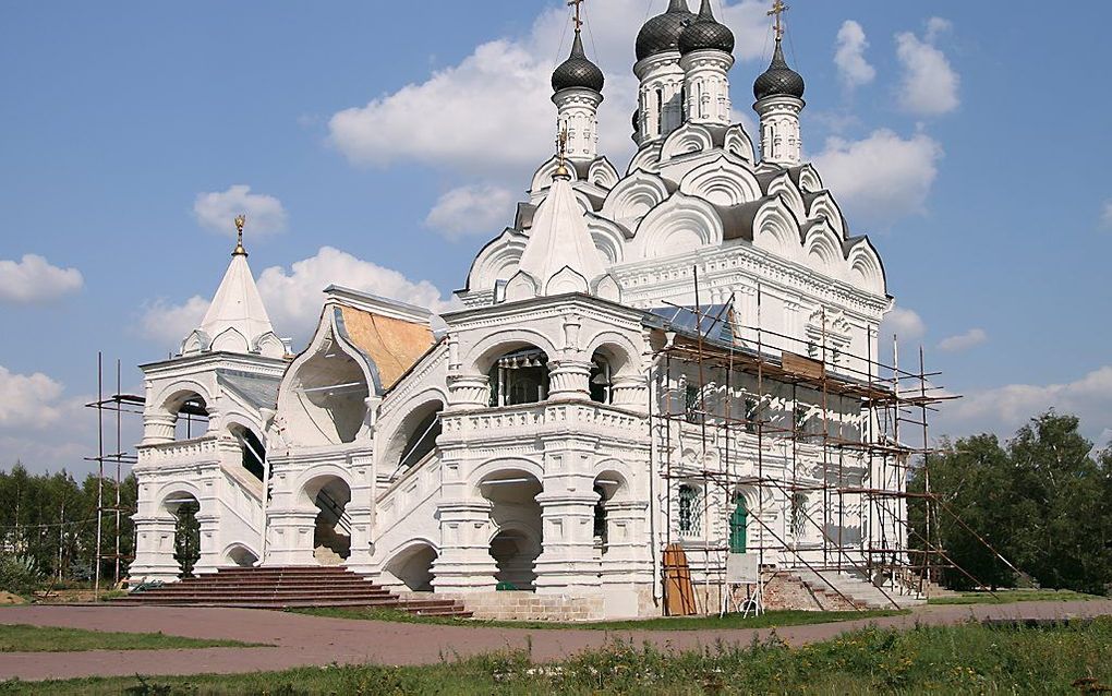 De kerk in Mytisjtsji, die met steun van Ikea wordt opgeknapt. beeld Wikimedia