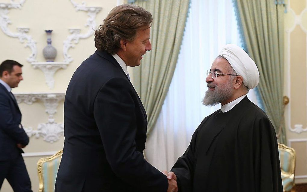 Koenders ontmoet Iraanse president Rohani. Beeld EPA