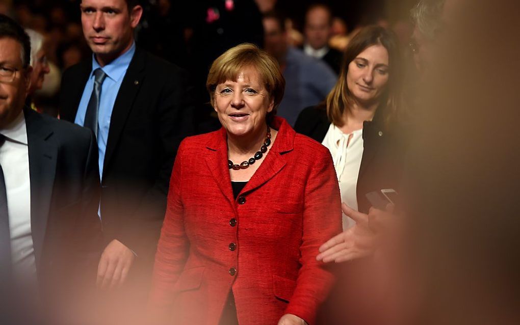 De Duitse bondskanselier Angela Merkel, donderdag. beeld AFP