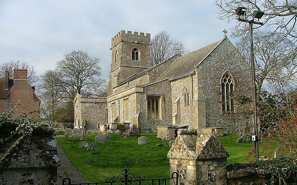 De St. George Parish Church in Ogbourne St. Andrews, een van de 16.000 kerkgebouwen van de Kerk van Engeland.  beeld Wikimedia