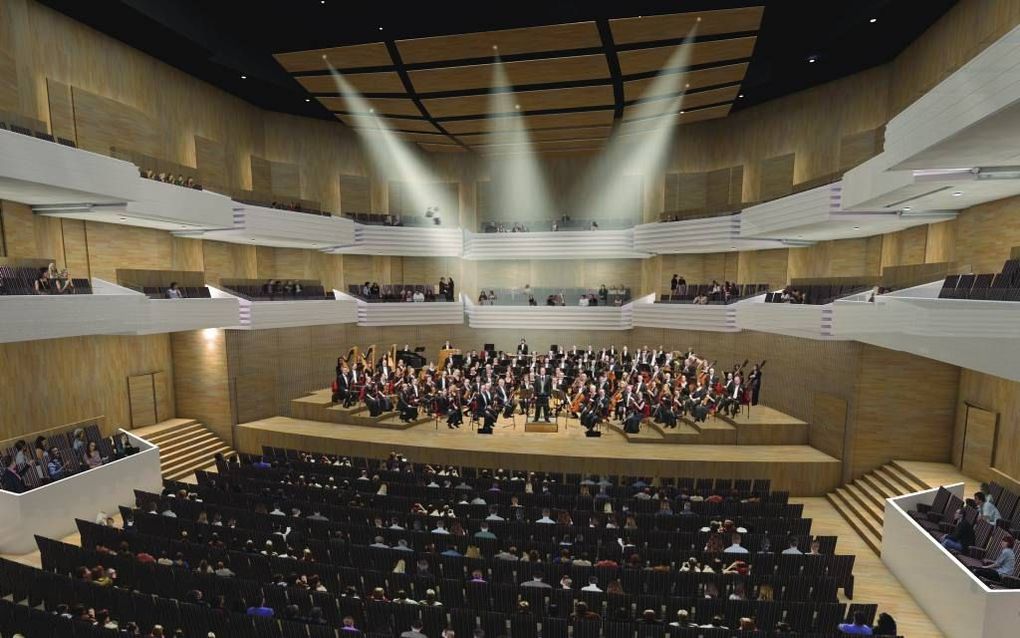 Impressie van de concertzaal van OCC Spuiforum in Den Haag. Beeld gemeente Den Haag