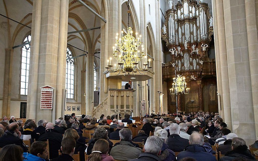 Psalmzangdag in 2015 in de Bovenkerk in Kampen. beeld Dick Vos