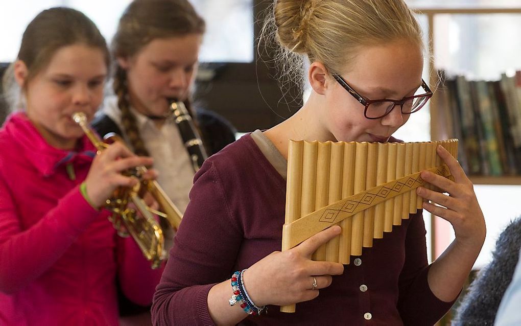 Koningin Máxima zet zich in voor meer muziek in de klas.          beeld RD, Anton Dommerholt