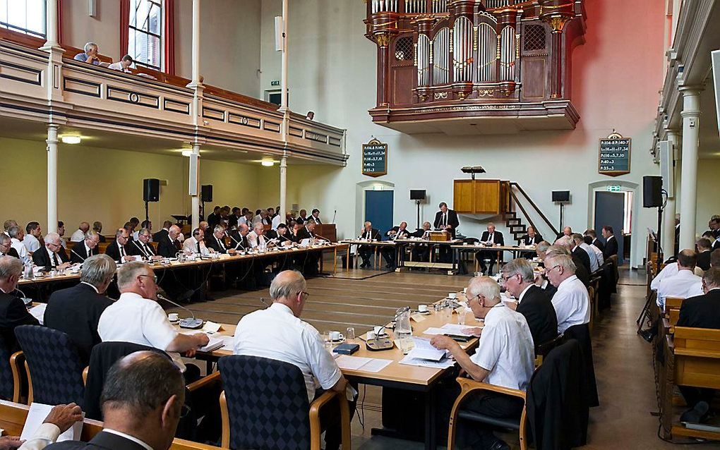 De generale synode van de Gereformeerde Gemeenten is woensdag en donderdag bijeen in de Westerkerk in Utrecht. beeld RD, Anton Dommerholt