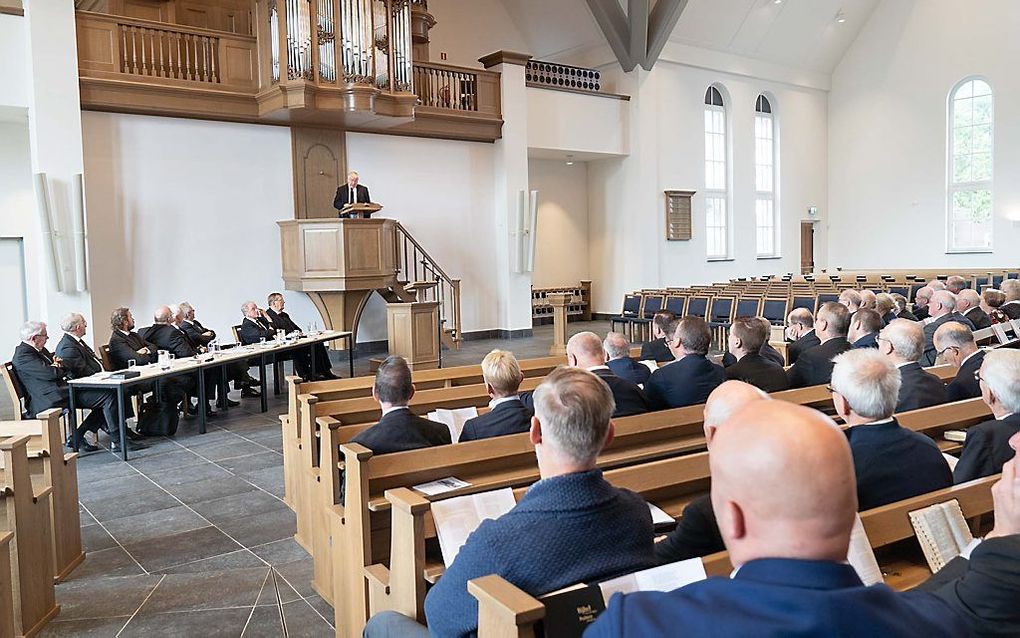 In Lunteren vond zaterdag de landelijke toogdag van de hersteld hervormde mannenbond plaats. beeld Niek Stam