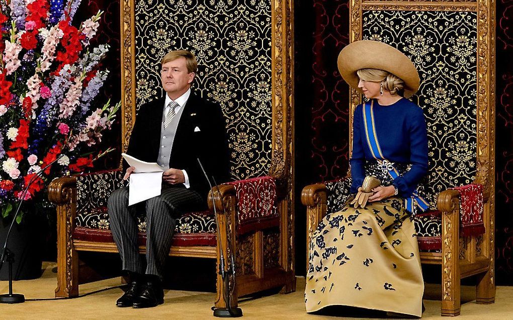 De koning spreekt de troonrede uit. beeld ANP, Sander Koning