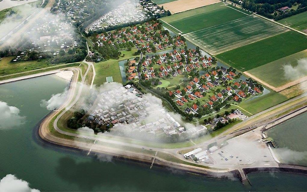 Artist impression van het nieuwe park. beeld Vakanz