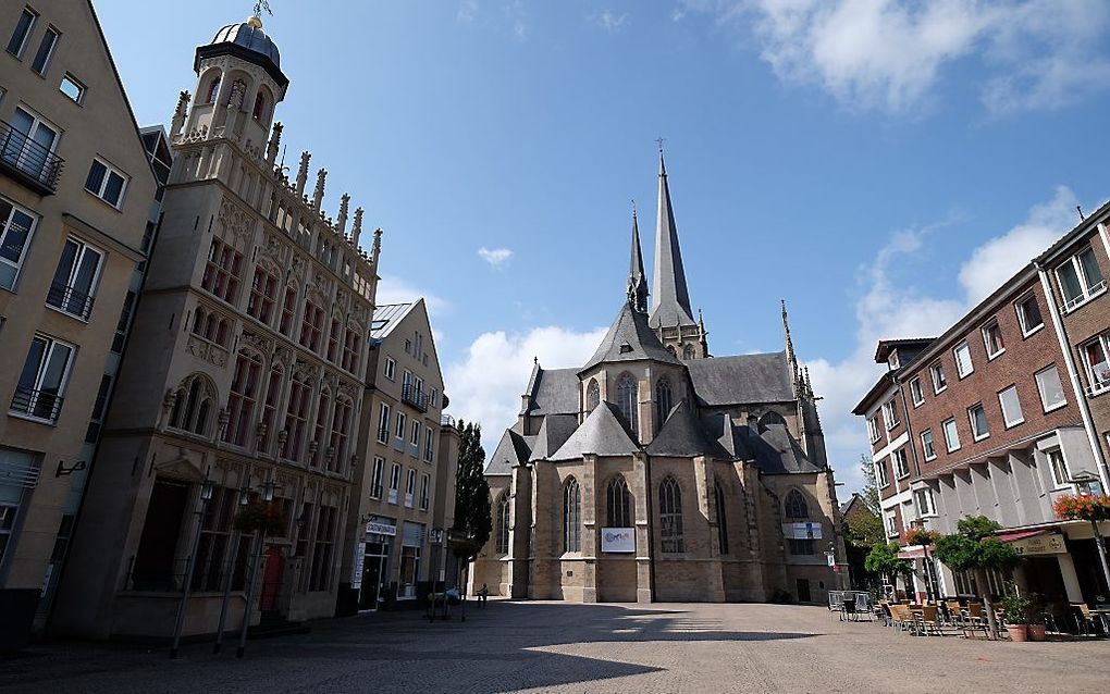 De Willibrordikerk in het centrum van Wesel. beeld Wikimedia