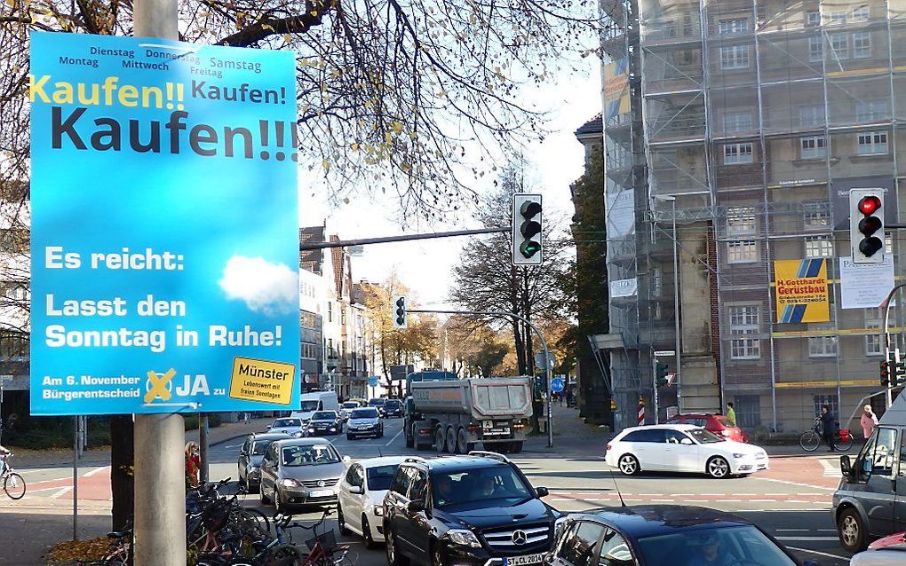 Een meerderheid van de deelnemers aan het referendum in Münster koos gisteren tegen koopzondagen. beeld RD, Evert van Vlastuin