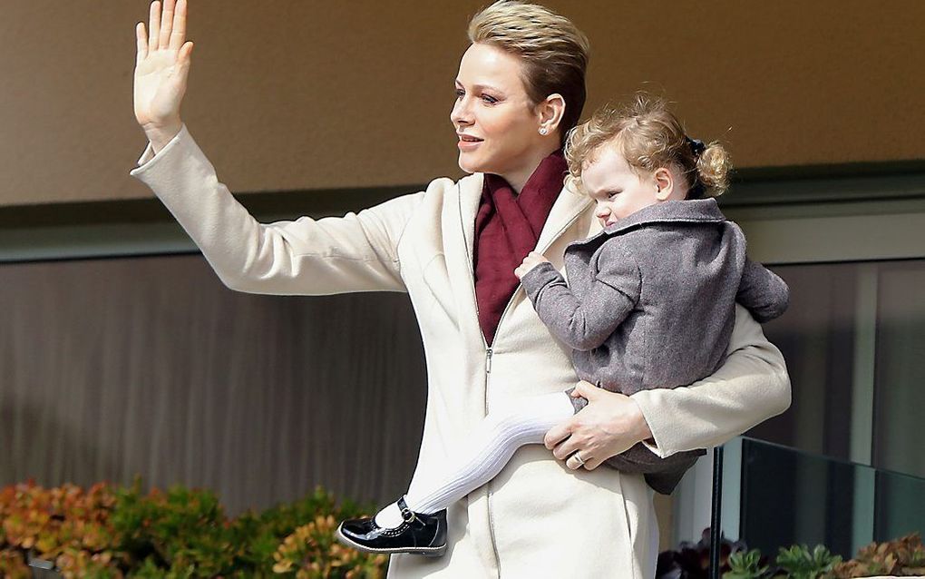 Prinses Charlene met haar dochter Gabriella. beeld EPA