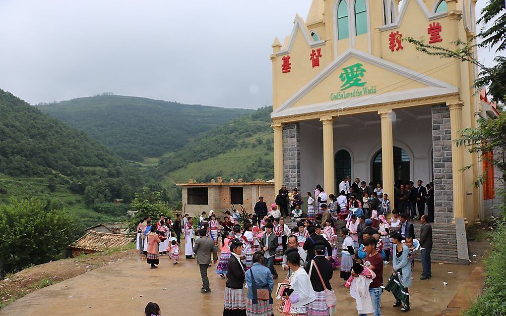 Kerkje in het Chinese Kunming is gebouwd met steun van de stichting Bonisa Zending. beeld Riekelt Pasterkamp