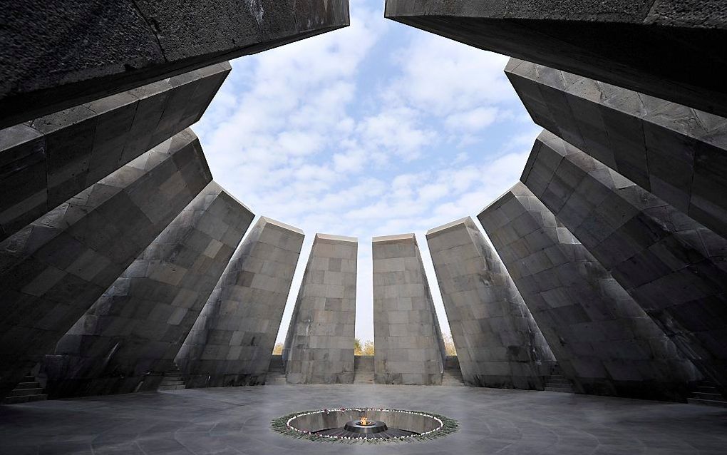 Herdenkingsmonument voor de Armeense genocide te Yerevan, Armenië. beeld Getty Images, Lampochka