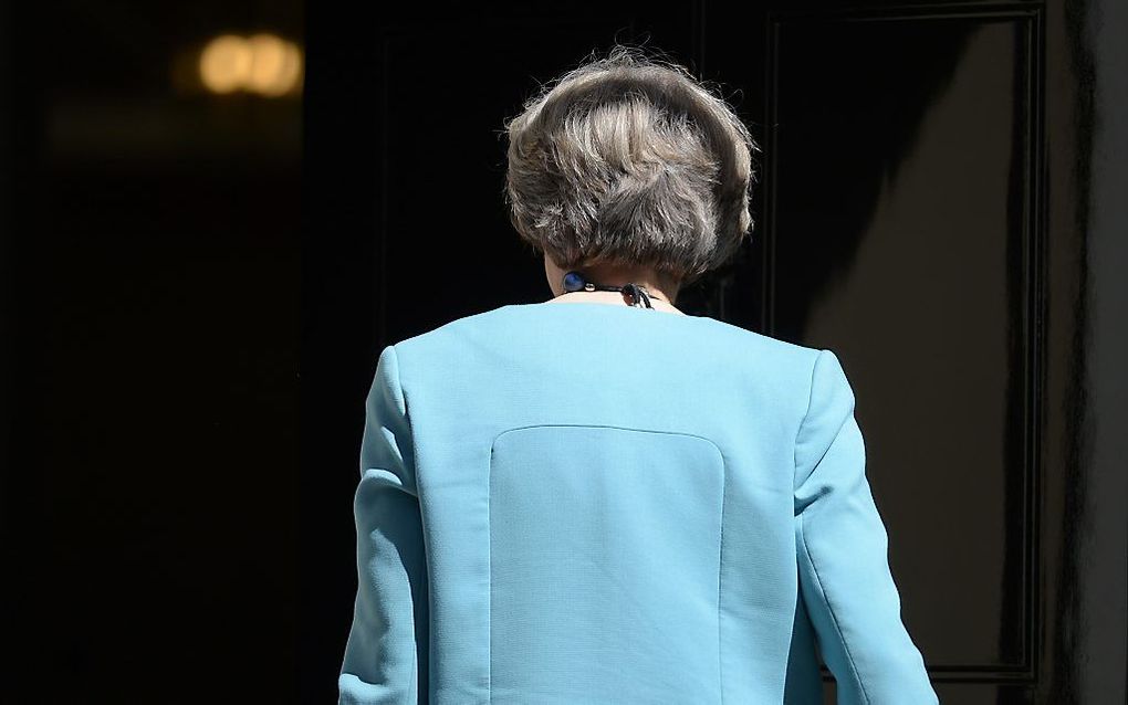 De Britse premier May. beeld AFP