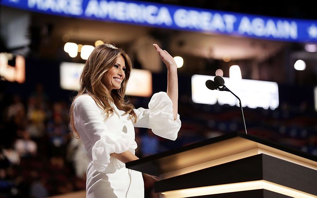 De vrouw van presidentskandidaat Donald Trump, Melania. beeld AFP