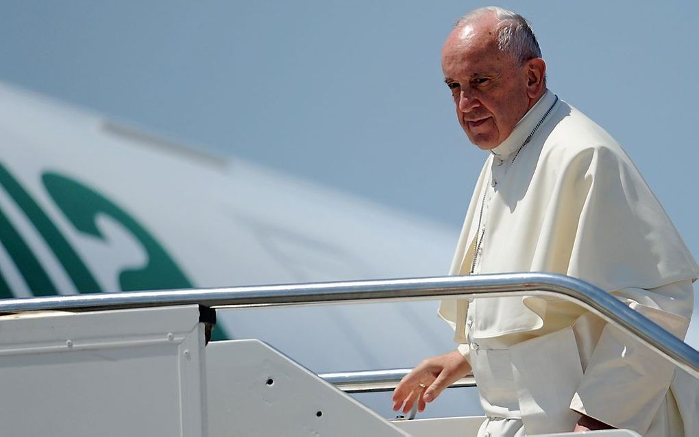 Paus Franciscus zal in Polen onder meer de wereldjongerendagen bijwonen en een bezoek brengen aan het voormalig vernietigingskamp Auschwitz-Birkenau. beeld AFP