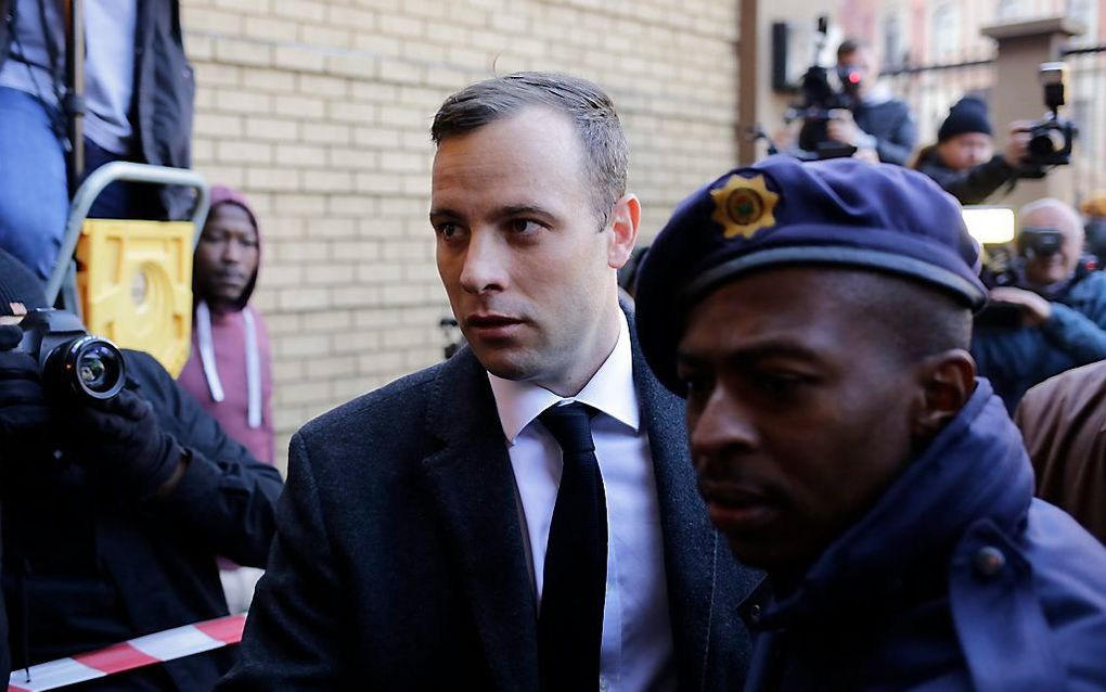 De gehandicapte Zuid-Afrikaanse atleet Oscar Pistorius. beeld EPA