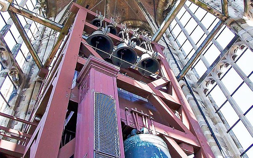 Het carillon in de Domtoren van Utrecht. beeld Ton van den Berg