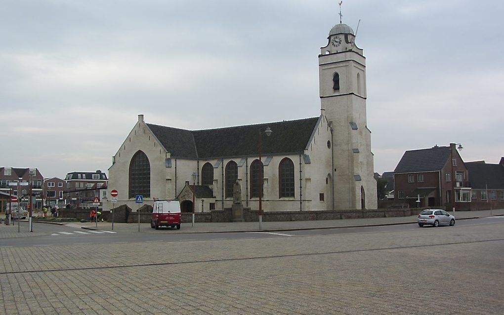 Het witte kerkje in Katwijk aan Zee. beeld RD