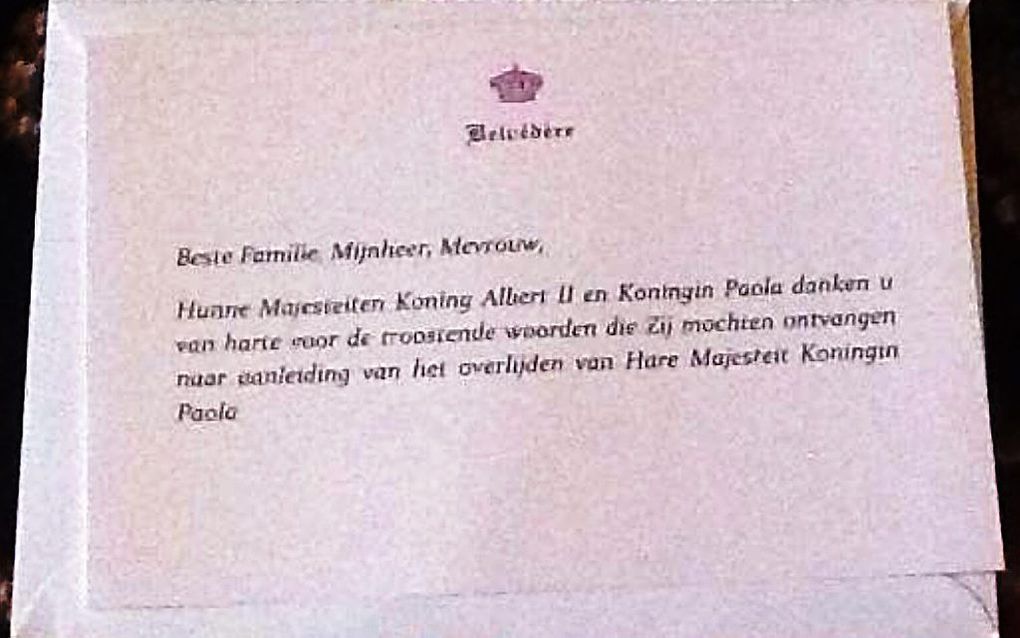 Nieuwe bedankkaart na pijnlijke fout koning Albert