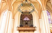 Het orgel in de Kruisbasiliek in Raalte. beeld Orgelserie Raalte