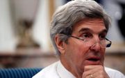 PARIJS. De Amerikaanse minister van Buitenlandse Zaken John Kerry woonde gisteren de top in Parijs bij over het Israëlisch-Palestijns conflict. beeld EPA, Alex Brandon