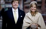 Koning Willem-Alexander en koningin Máxima donderdag in Leipzig op de derde dag van het werkbezoek aan Duitsland. beeld ANP