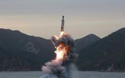 Noord-Koreaanse raketproef in 2016. beeld EPA