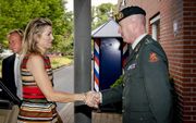 Koningin Máxima brengt donderdag een werkbezoek aan het Defensie Cyber Commando (DCC) op de Beatrixkazerne in Den Haag. beeld ANP