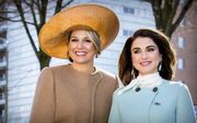 Koningin Máxima en koningin Rania van Jordanië in Den Haag. beeld ANP