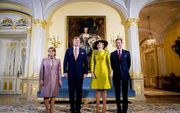 Groothertog Henri en groothertogin Maria Teresa van Luxemburg en koning Willem-Alexander en koningin Máxima. beeld ANP