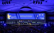 Het Spitzenkandidatendebat vond woensdagavond in het Europees Parlement in Brussel plaats. beeld EPA, Olivier Hoslet