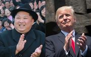 Kim Jong-un (l.) en Donald Trump. beeld AFP