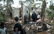 Verwoestingen als gevolg van de cycloon Idai in Buzi, Mozambique, maart 2019. beeld AFP, Yasuyoshi Chiba