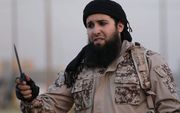 Rachid Kassim, een Frans lid van Islamitische Staat (IS) spreekt voor de Franse tv. beeld AFP