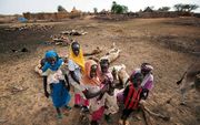 Vluchtelingen in het zuiden van Darfur. beeld EPA
