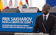 „Het Europees Parlement verleende in 2014 aan dr. Denis Mukwege vanwege zijn niet afla-tende strijd voor slachtoffers van seksueel geweld de Sacharovprijs voor de vrijheid van denken.” beeld EPA, Patrick Seeger