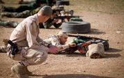 Nederlandse militairen trainen Iraakse en Koerdische militairen. beeld ANP