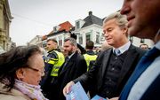 Wilders flyert in Spijkenisse. beeld ANP