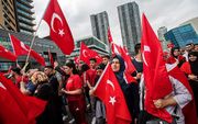 Turkse demonstratie in Rotterdam. beeld ANP, Marten van Dijl