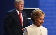 Trump en Clinton debatteerden woensdag voor de laatste keer voorafgaand aan de presidentsverkiezingen. beeld AFP