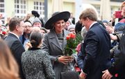 Koning Willem-Alexander en koningin Máxima woensdag in Erfurt. beeld AFP
