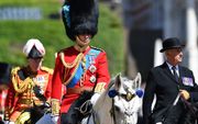 Prins William tijdens Trooping the Colour. beeld EPA